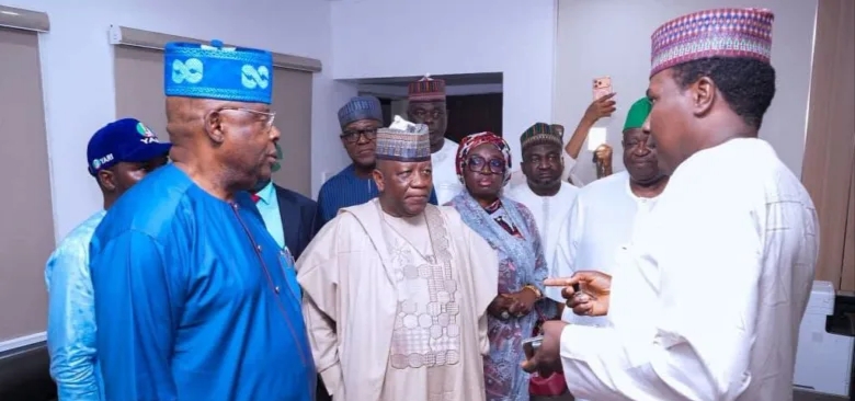 Senator Yari and Faleke inspect the presidential campaign office in Abuja