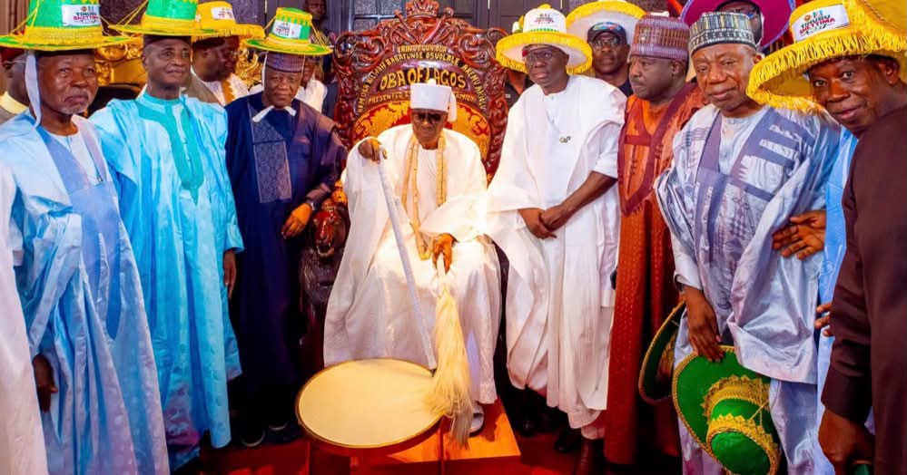 Campaign council meets the Oba of Lagos with Governor Sanwo-Olu