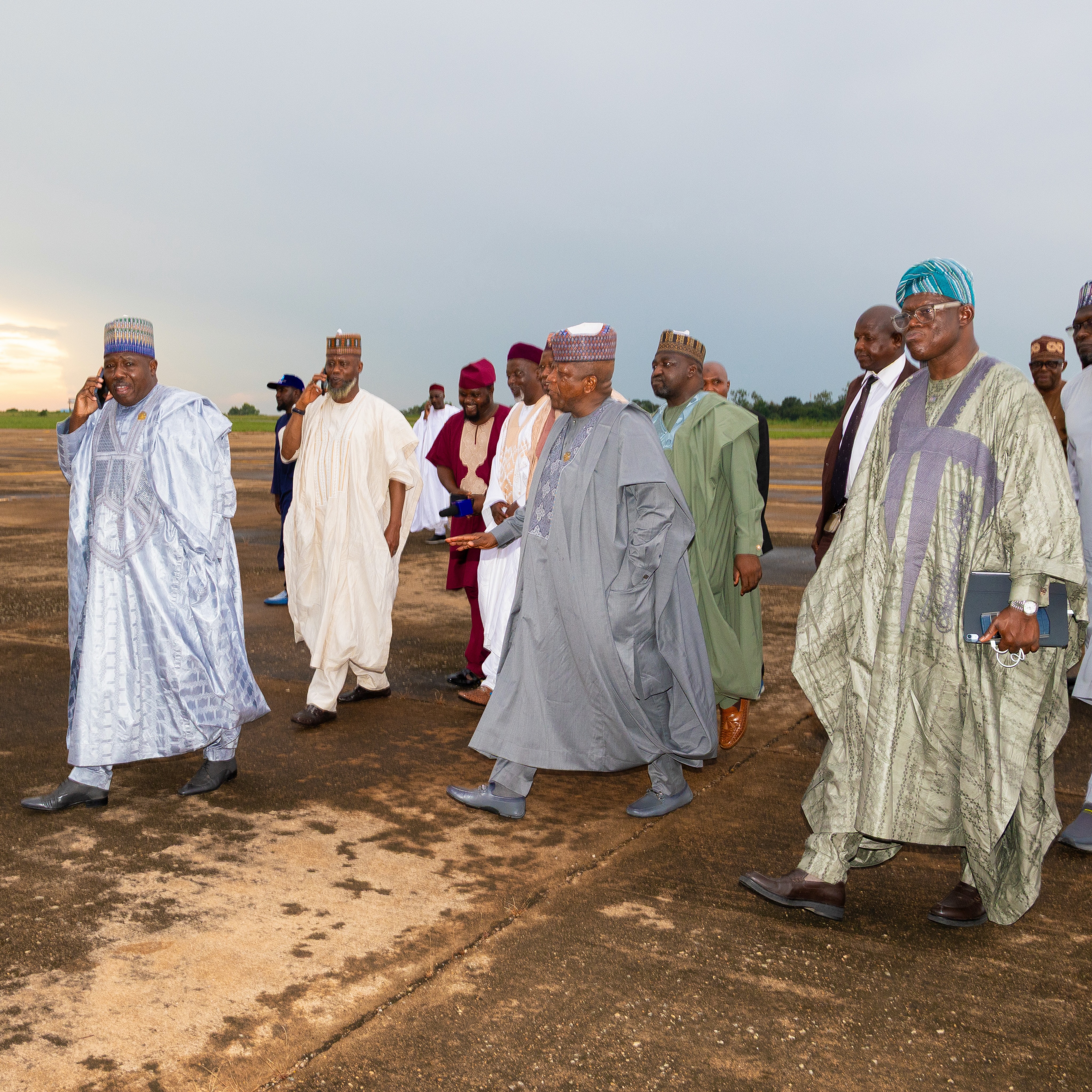 The delegation arrives for the JIBWIS consultation in Kaduna.