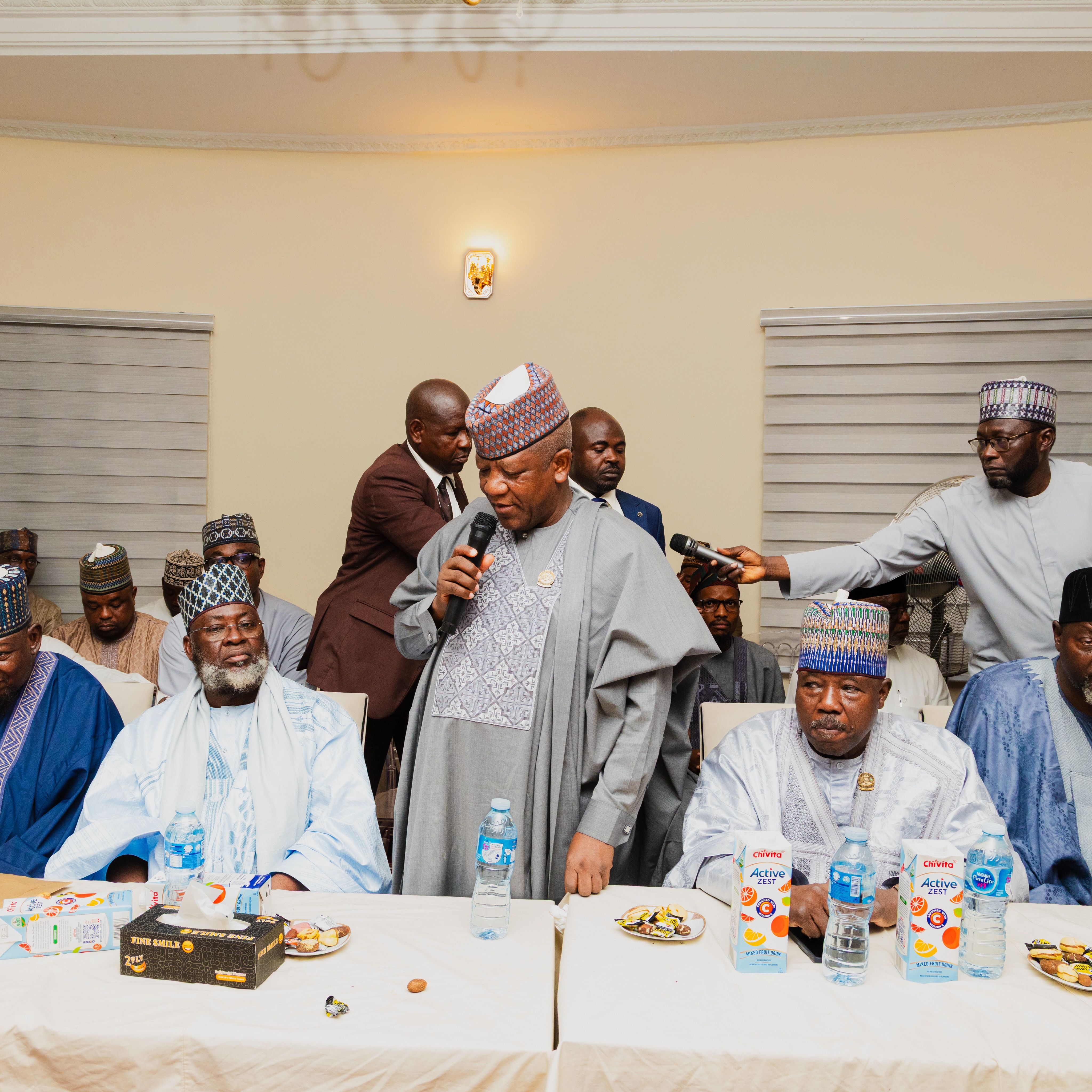 Senator Yari listens during the JIBWIS consultation.