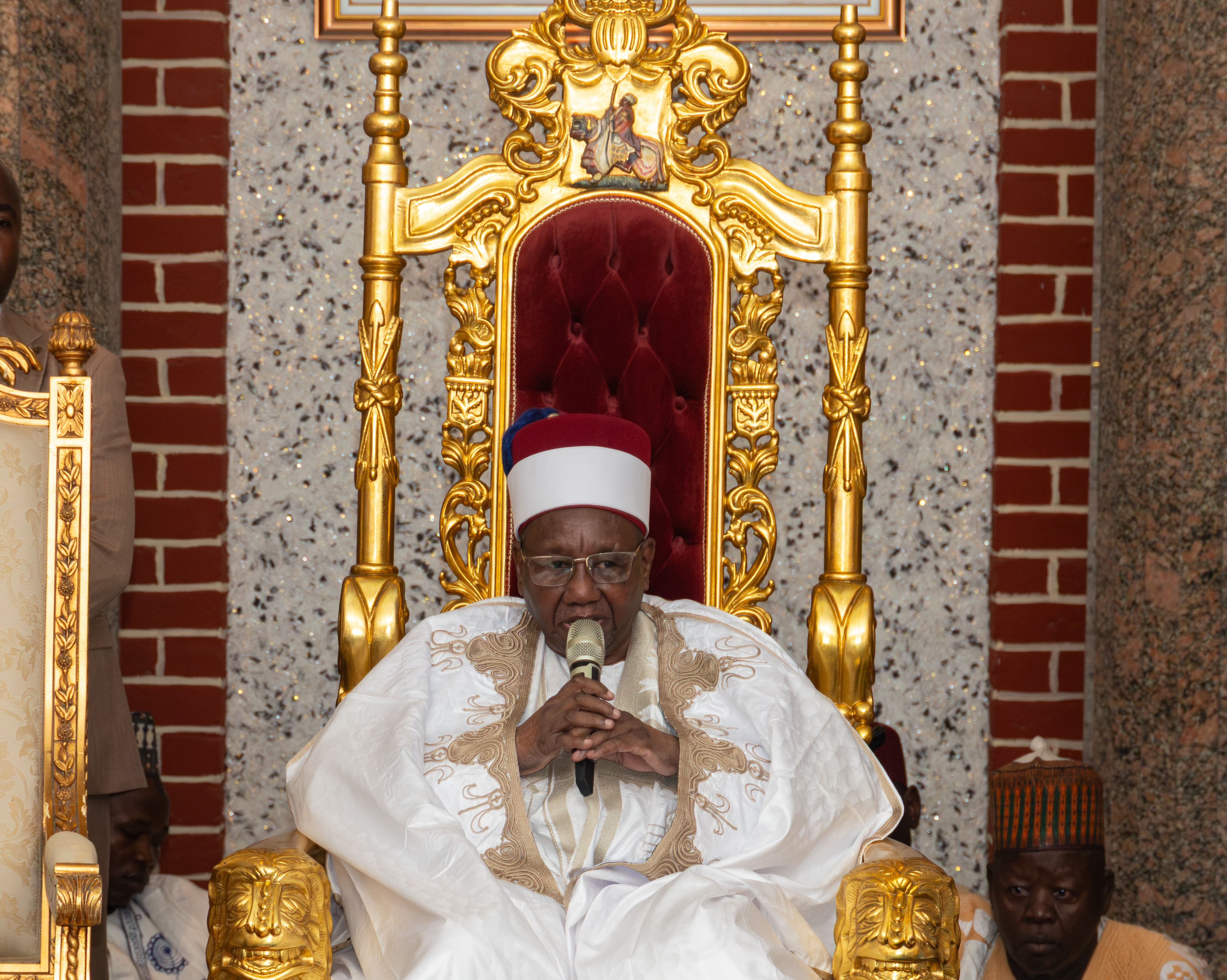At the Shehu’s palace in Maiduguri.