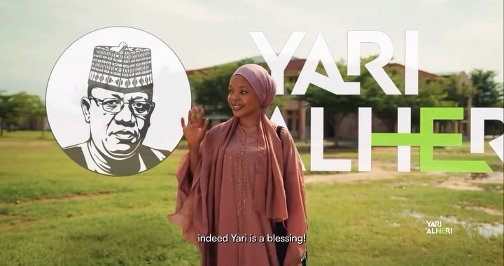 A university student speaks about the A. A. Yari Scholarship Initiative. Film still.